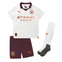 Manchester City Jeremy Doku #11 Vonkajší Detský futbalový dres 2023-24 Krátky Rukáv (+ trenírky)